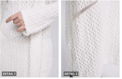 New Fashion White Sweater Style Long-sleeved Dress TP2953