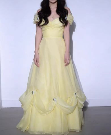 Enchanting Off-Shoulder Lemon Yellow Tulle Ruffled Sweet 16 Quinceanera Ball Gown TP5604