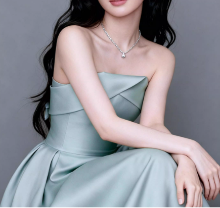 Enchanting Soft Mint Satin Strapless Ruched Sweet 15 Quinceanera Ball Gown TP5611