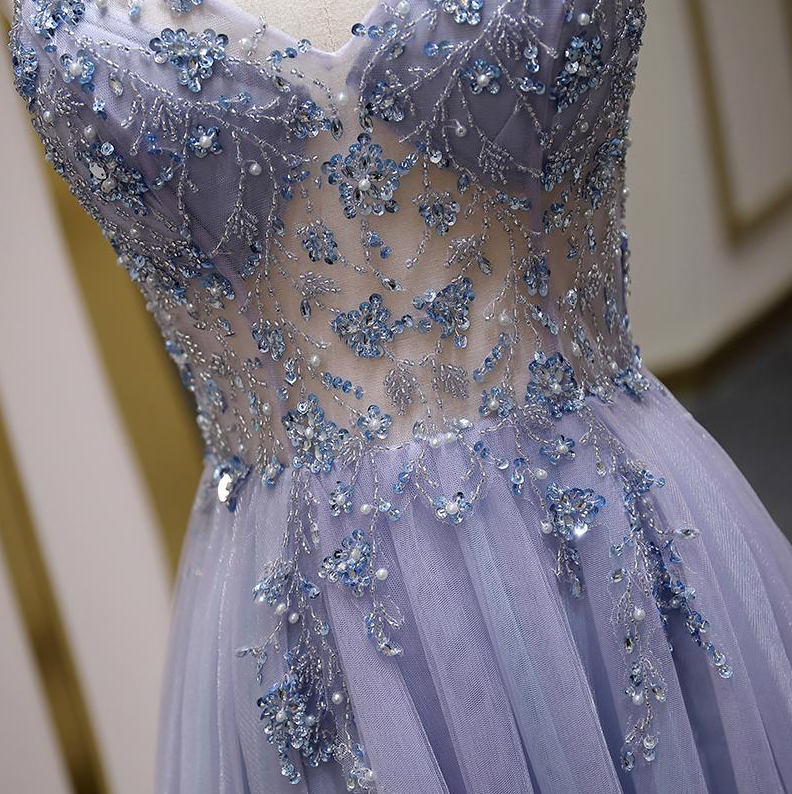 Sexy Luxury Beads A Line Long Prom Dress  gh2309