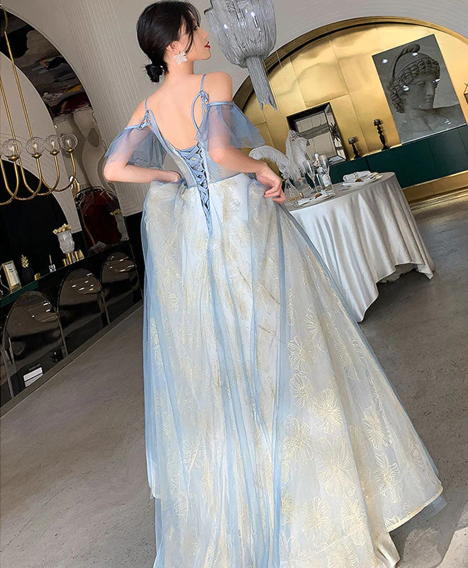 Green tulle lace long prom dress, green tulle lace formal dress  gh2262