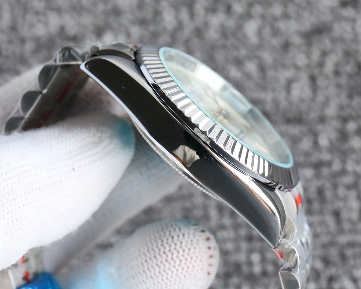 Rolex Datejust Roman Numeral Oystersteel And White Gold In Silver 41Mm