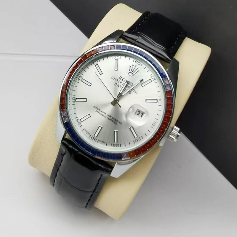 Rolex Oyster Perpetual Datejus White Dial Ruby Around 40Mm