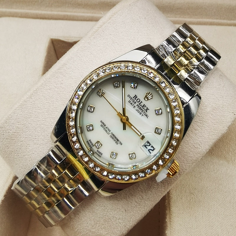 Rolex Lady Datejust Demi White 31Mm