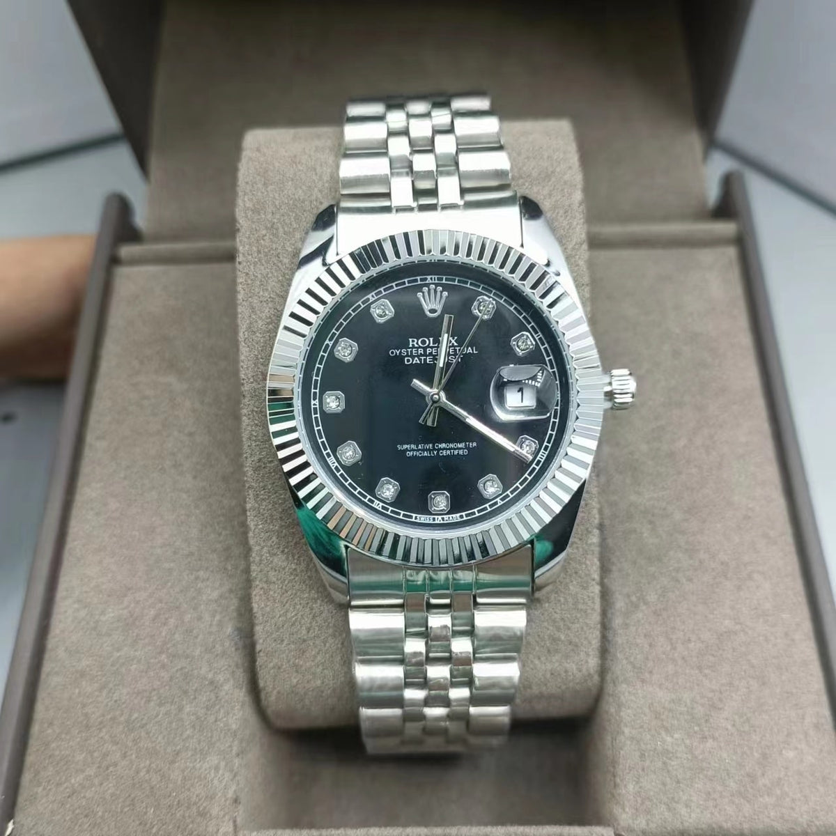 Rolex Datejust Black Watch 41Mm