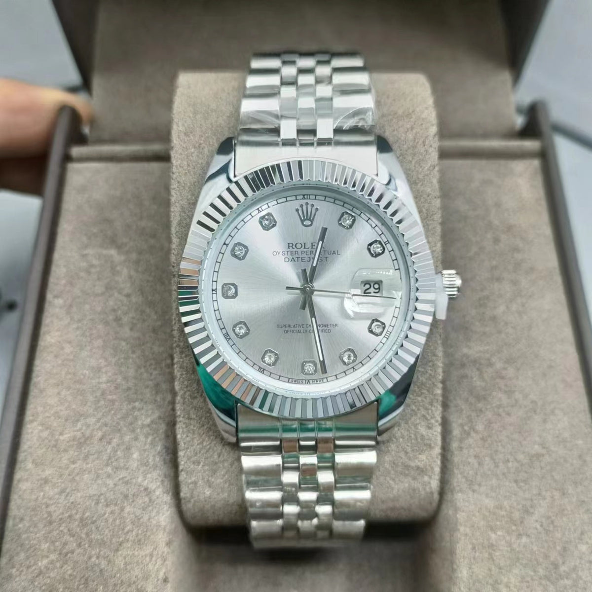 Rolex Datejust Silver Watch 41Mm