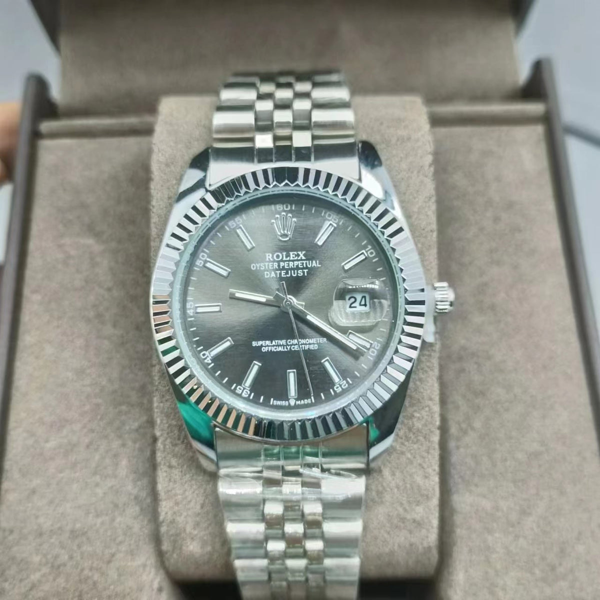 Rolex Datejust Jubilee Champagne Black 36Mm