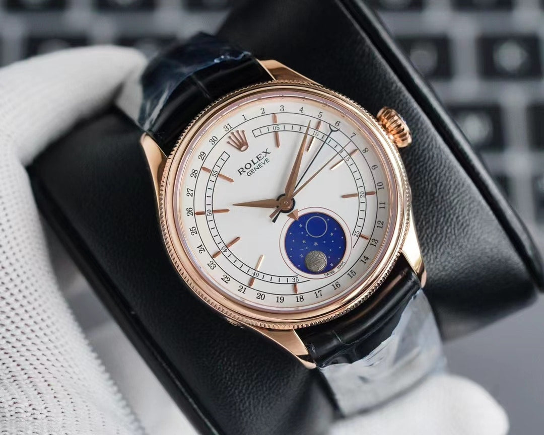 Rolex Cellini Moonphase White