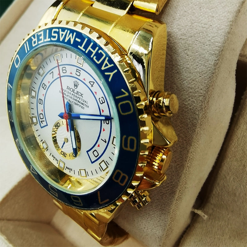 Rolex Oyster Yacht Master Ii 44Mm With Gold Strap