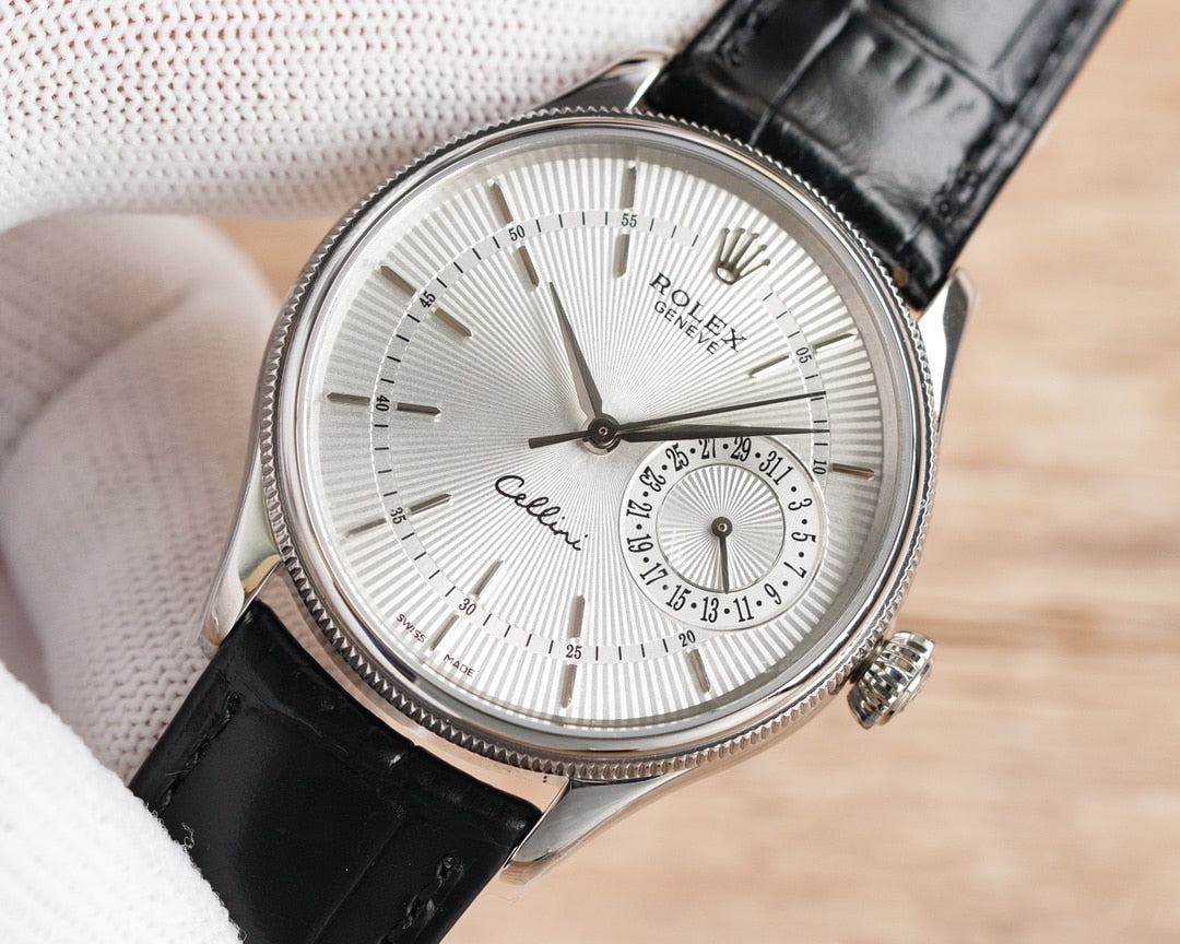 Rolex Cellini Date White Dial And Silver 39Mm
