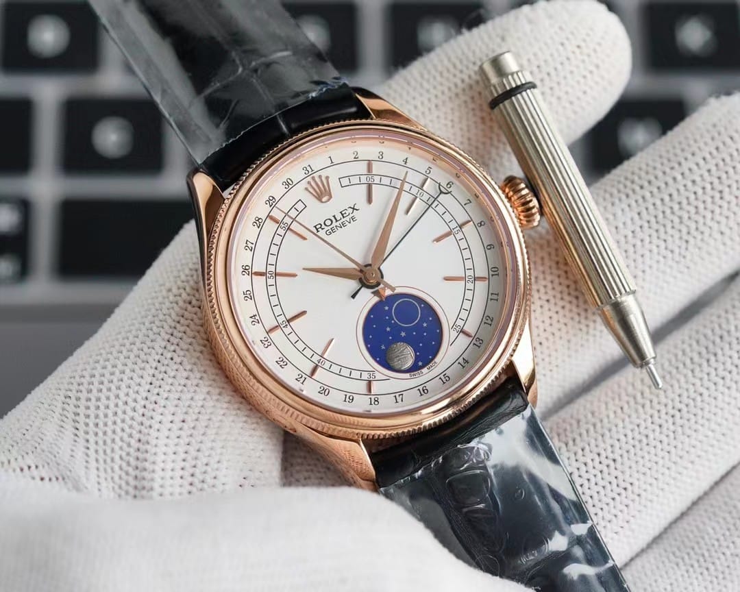 Rolex Cellini Moonphase White 39Mm 50535