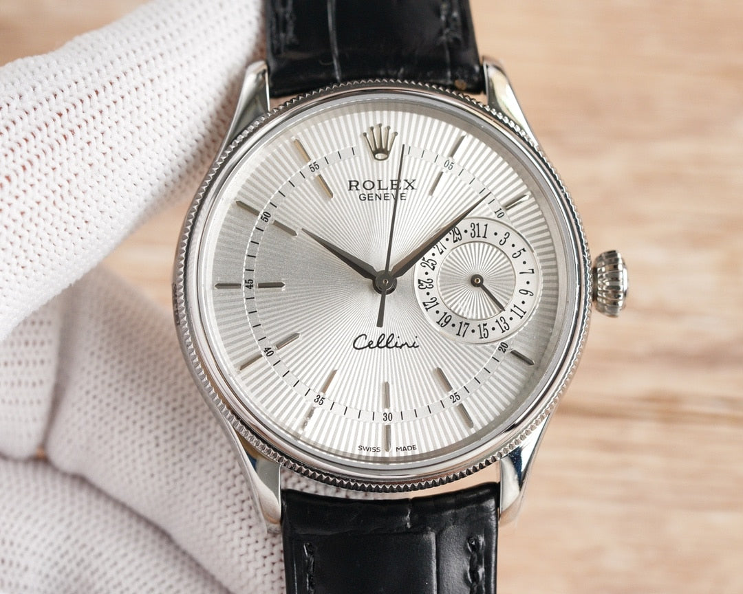 Rolex Cellini Date White Dial And Silver 39Mm