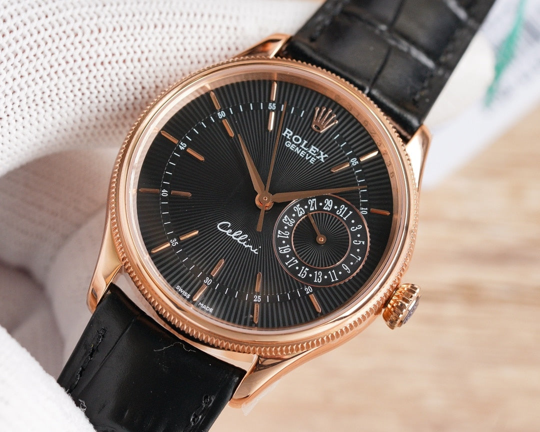 Rolex Cellini Date Black Dial And Everose Gold 39Mm
