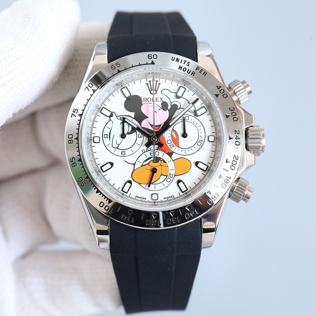 Rolex Cosmograph Daytona Mickey Mouse White Dial 40Mm