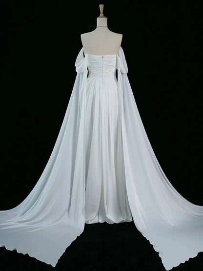 Vintage A Line Off The Shoulder Satin Prom Dresses Long Evening Gown Formal Party Dress