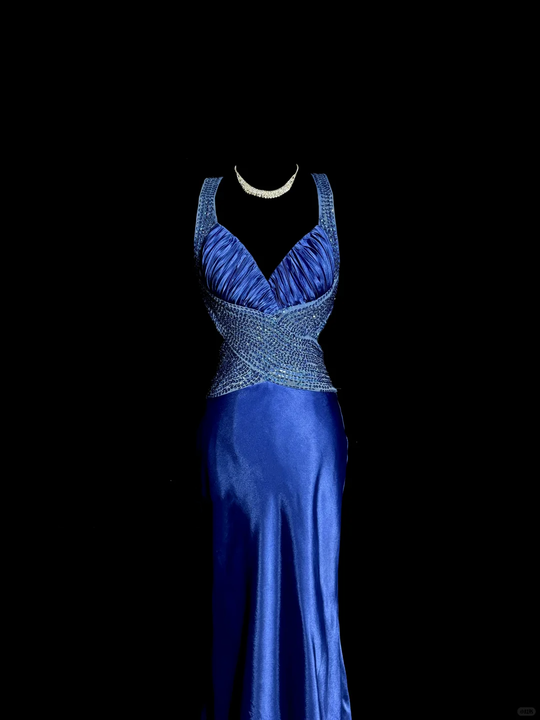 Vintage Mermaid Sweetheart Neckline Royal Blue Satin Backless Prom Gown Fairy Prom Dresses