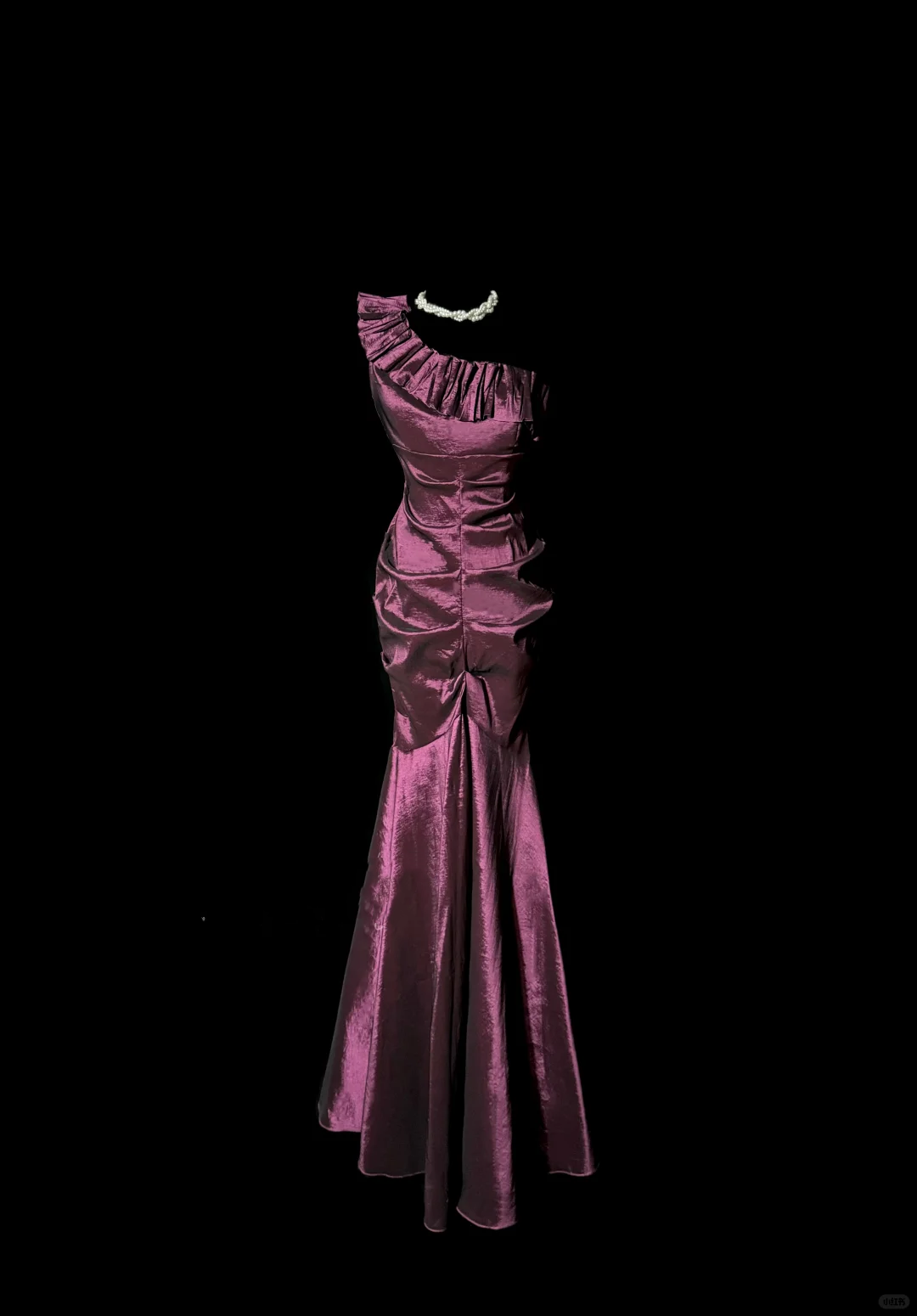 Vintage Mermaid One Shoulder Sleeveless Long Prom Gown Fairy Prom Dresses