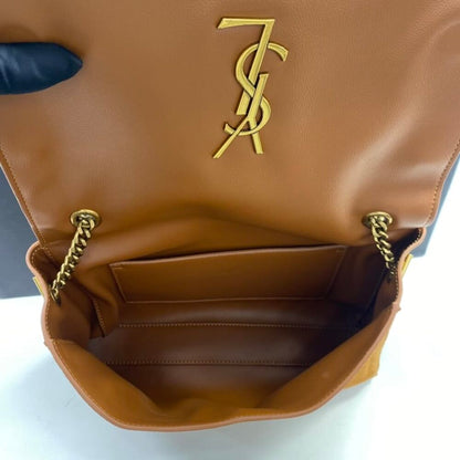 Saint Laurent Kate Medium Reversible Chain Bag In Suede Tan 28Cm