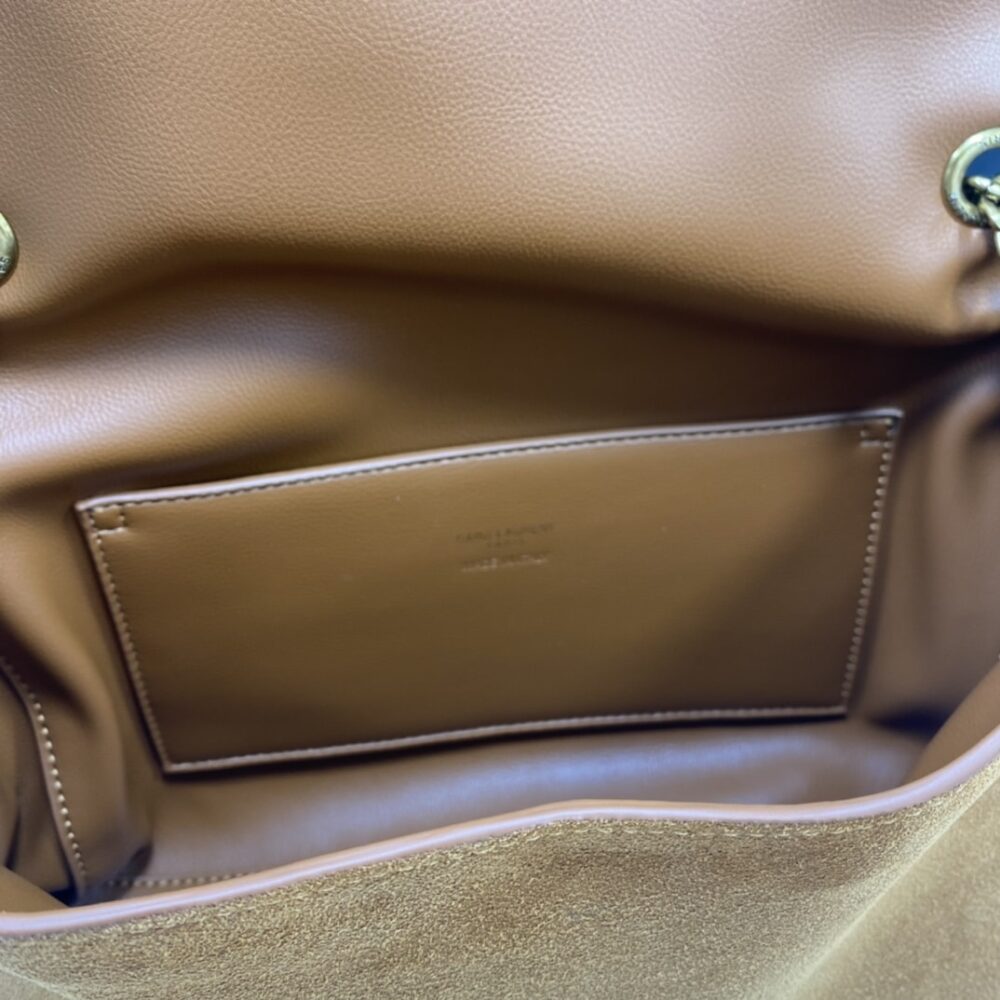 Saint Laurent Kate Medium Reversible Chain Bag In Suede Tan 28Cm