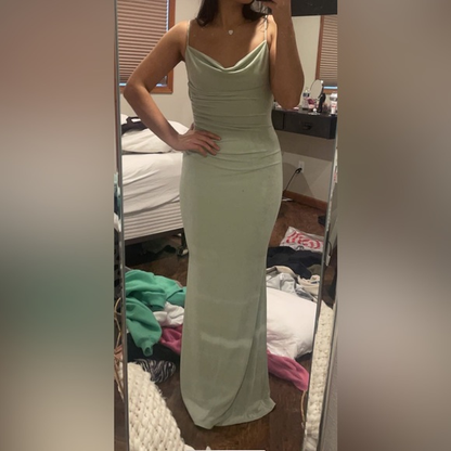 Sexy Green Satin Mermaid Backless Prom Dress Party  Dress  ,Long Wedding Guest Outfit Y7257