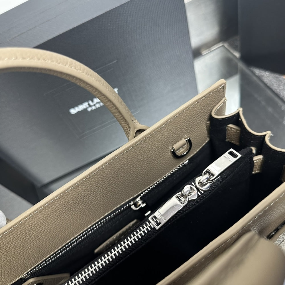Saint Laurent Sac De Jour Baby In Grained Beige 26Cm