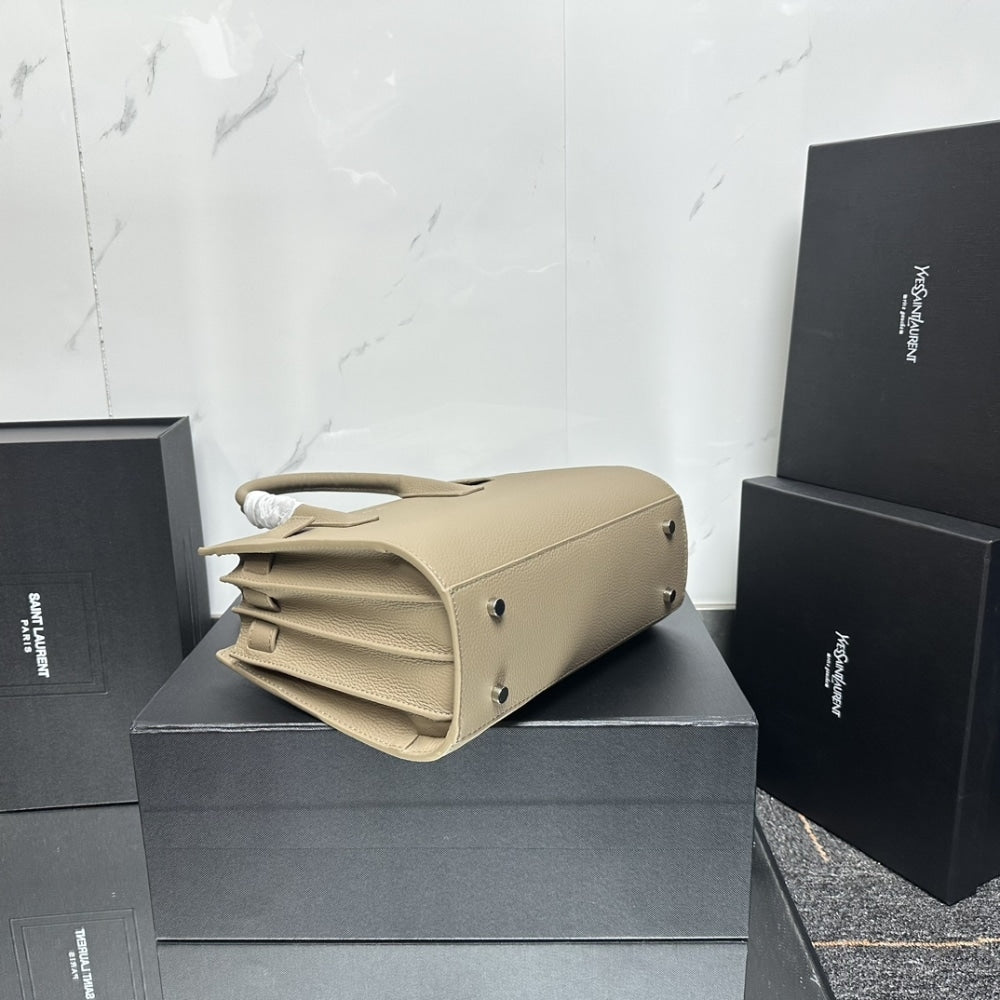 Saint Laurent Sac De Jour Baby In Grained Beige 26Cm