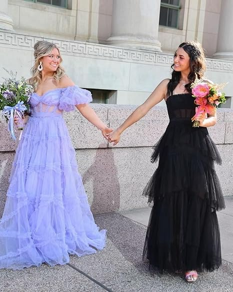 Fairytale Lavender Off the Shoulder Princess Gown,A-line Prom Dress  Y6274