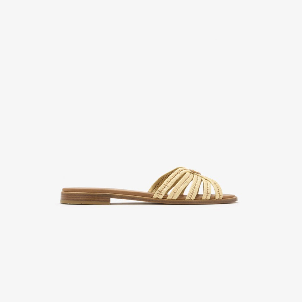 Prada Crochet Slides Natural