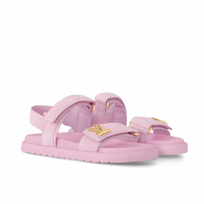 LOUIS VUITTON LV SUNSET FLAT COMFORT SANDAL ROSE 1ADIDB