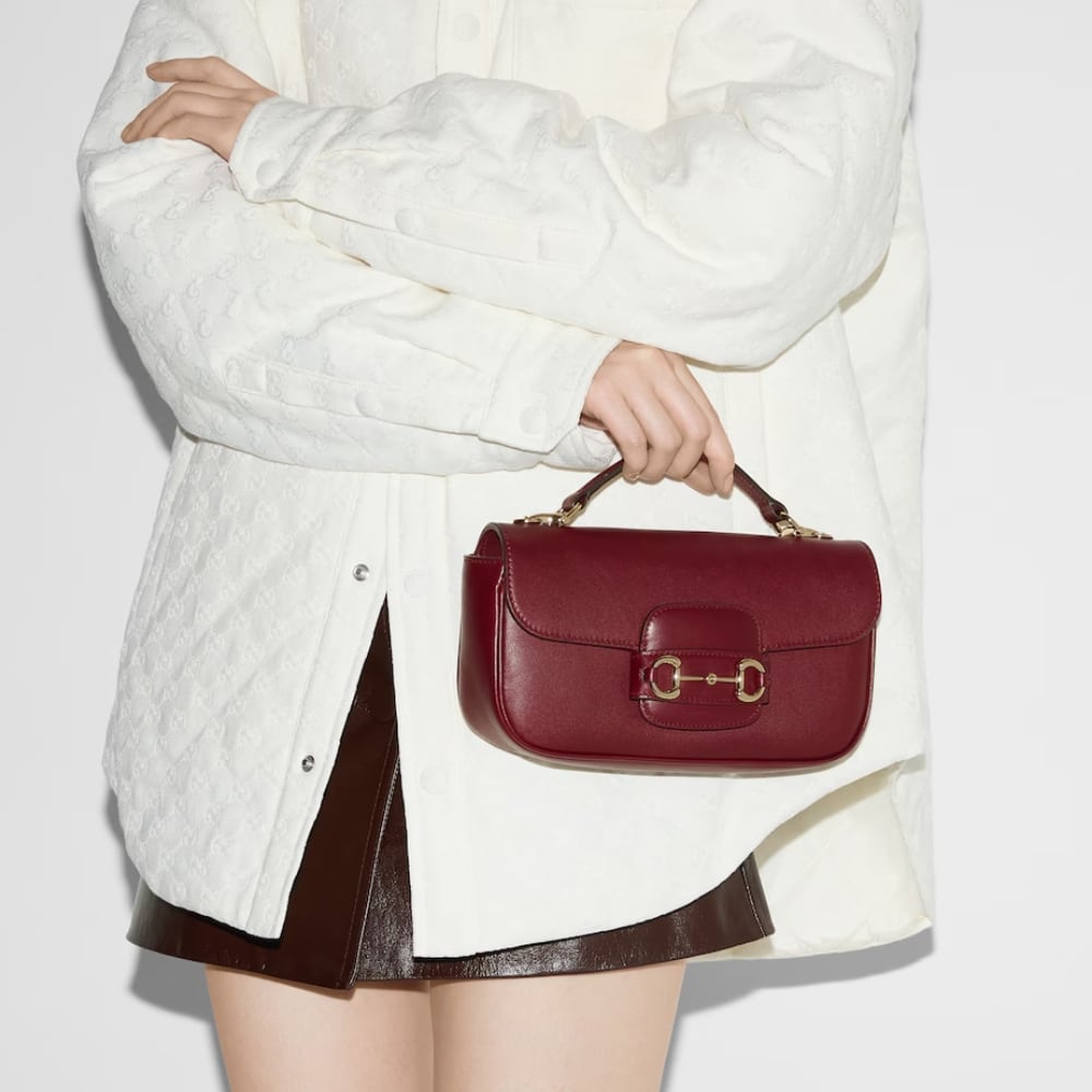 Gucci Horsebit 1955 Small Top Handle Bag Rosso Ancora Red ‎22Cm 815206 AAEC2 6207