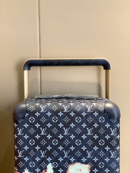 Louis Vuitton Horizon 55 Suitcase Monogram Bleach Coated Canvas Ink Blue 55Cm M10289
