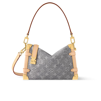 LOUIS VUITTON SIDE TRUNK MM BAG DENIM GREY 23CM M13285