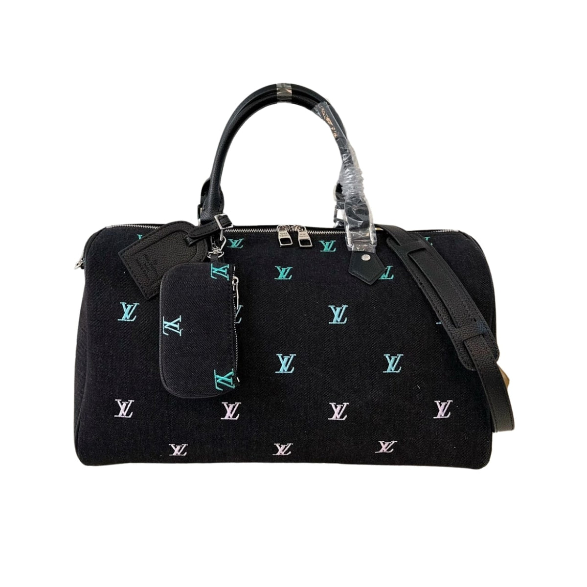 LOUIS VUITTON KEEPALL BANDOULIÈRE BLUE DENIM 40CM