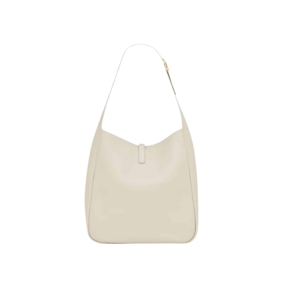 YSL Le 5 À 7 Supple Large In Grained White 31Cm 753837AAAUQ9207