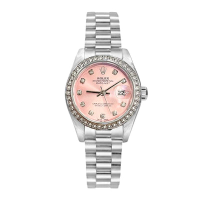 Rolex Lady Datejust 28 Silver Jubilee Diamond Dial In Pink 28Mm
