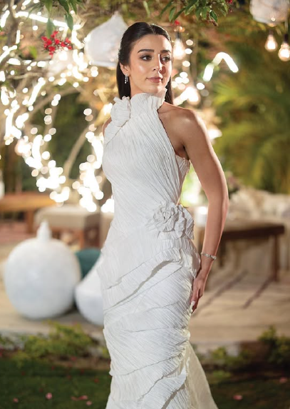 Elegant Mermaid Turtleneck Sleeveless 3D Flower Wedding Dress TP1931