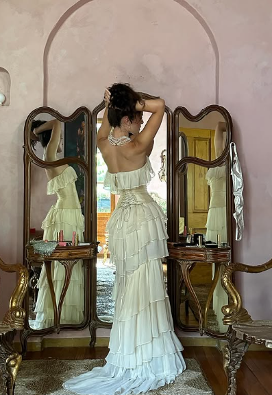 Elegant Ivory Strapless A-Line Tulle Wedding Dress TP2034
