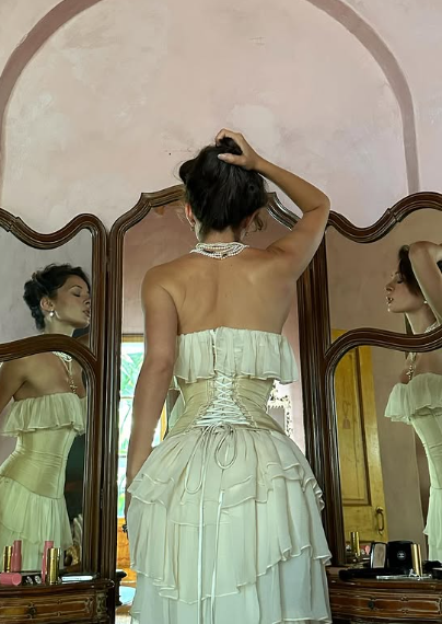 Elegant Ivory Strapless A-Line Tulle Wedding Dress TP2034