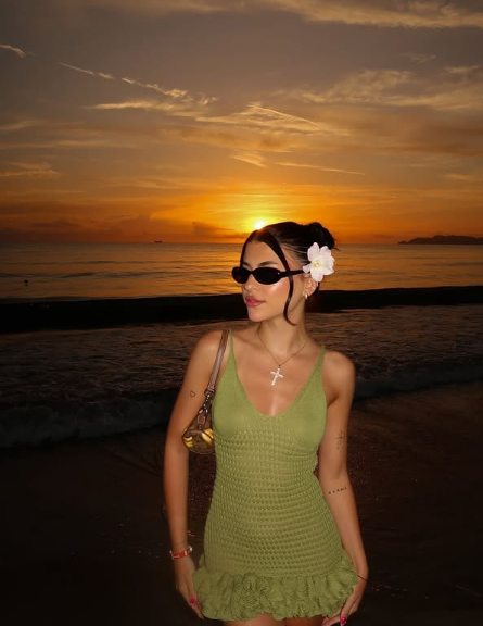 Chic Knit Green Spaghetti Strap Deep V Neck Sleeveless Mini Party Dress Homecoming Dress TP2462