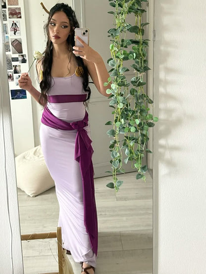 Charming Purple Strapless Mermaid Long Prom Dress Evening Dress TP2617