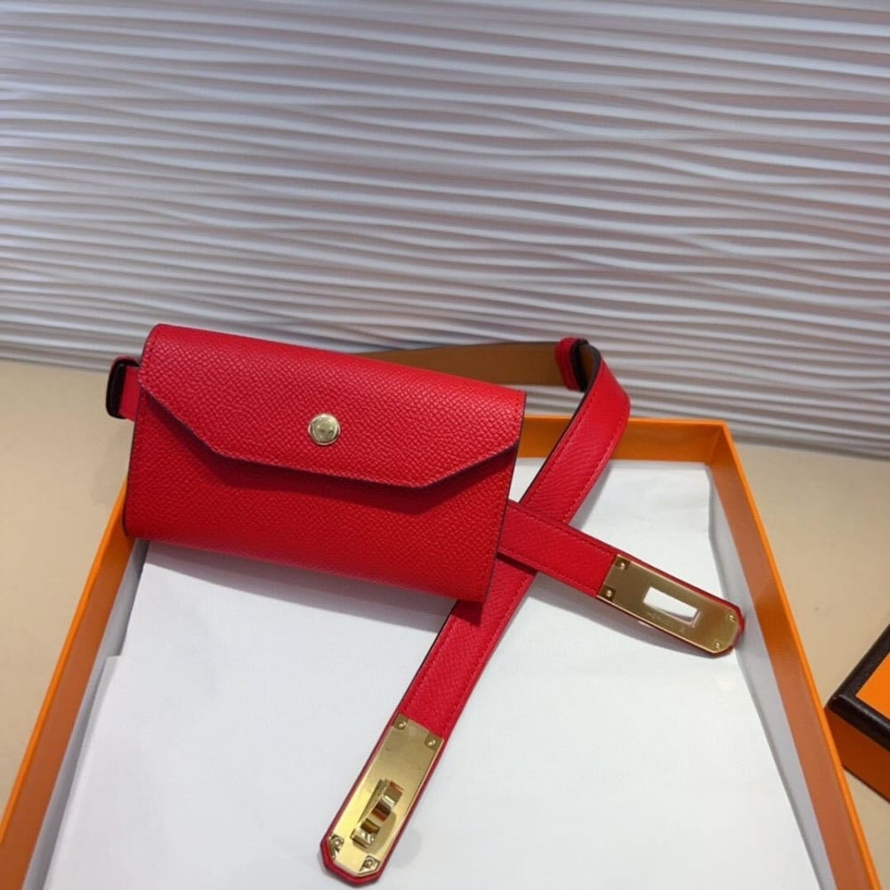 Hermes Kelly Pocket 18 Belt Rouge Radieux