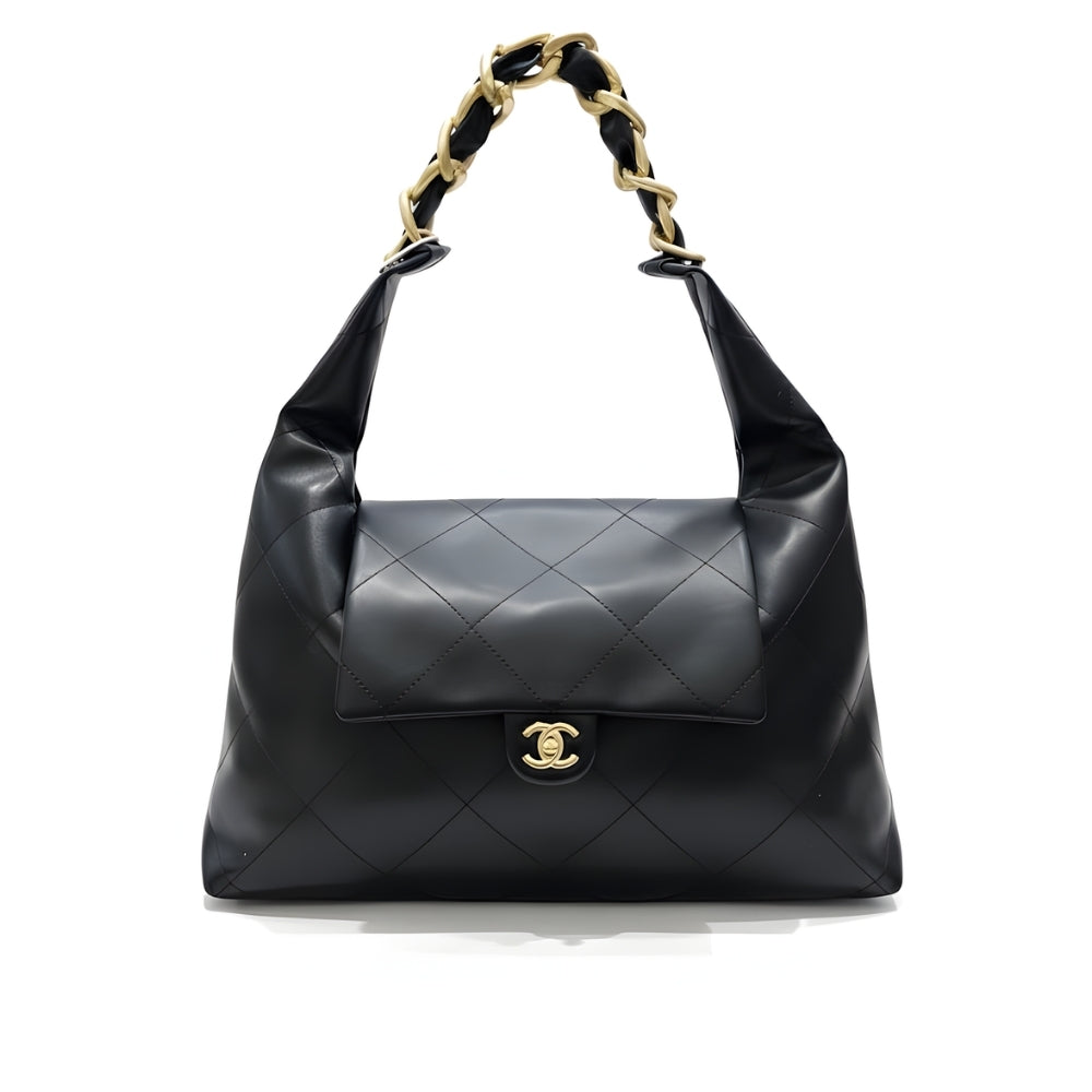 Chanel Maxi Hobo Bag Black  43Cm