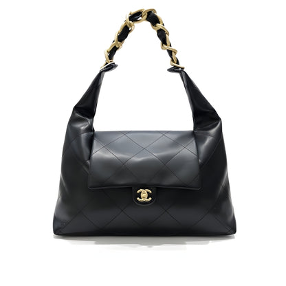 Chanel Maxi Hobo Bag Black  43Cm