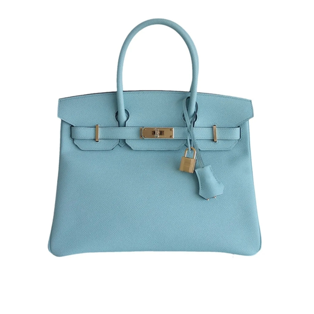 Hermes Birkin 30 Gold Hardware Blue Atoll 30cm