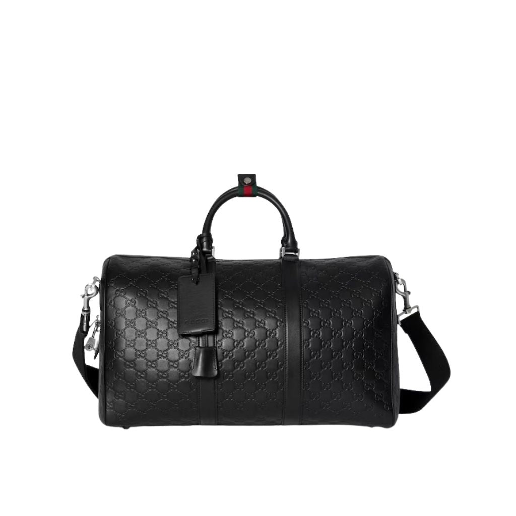 Gucci Emblem Medium Duffle Bag Black 45Cm