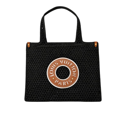 Louis Vuitton Onthego MM Raffia Black 37Cm