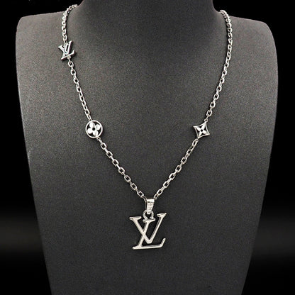LOUIS VUITTON DIMENSION NECKLACE PENDANT SILVER M02747