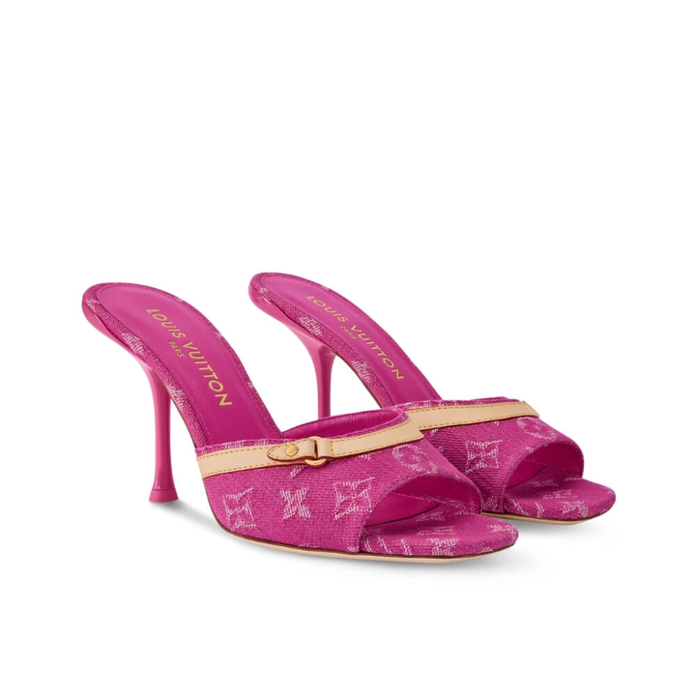 Louis Vuitton 6AM Mule Denim Fuschia