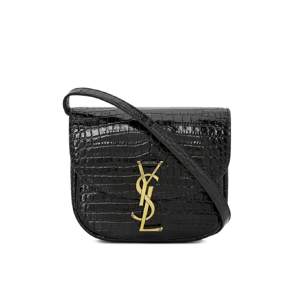 Saint Laurent Kaia Small Satchel Shoulder Bag Black 17Cm