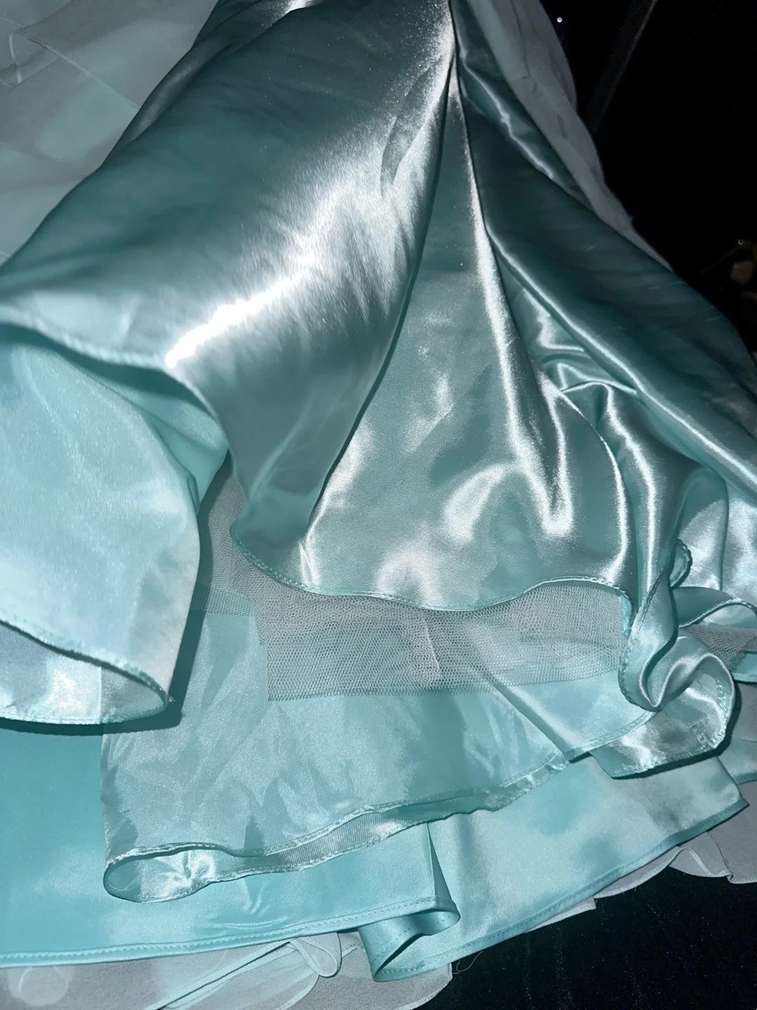 Blue Elegant Exquisite Shining Long Satin Prom Dress gh6811